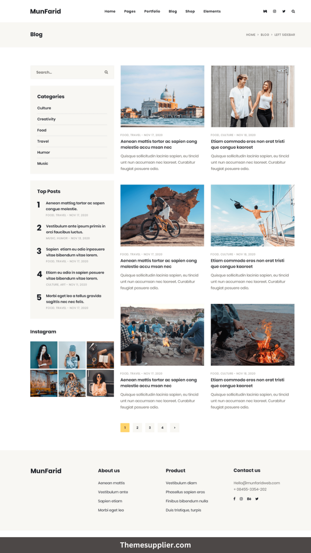 blog & shop wordpress theme